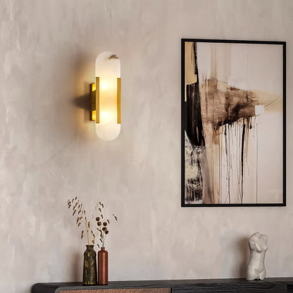 Melange Elongated Alabaster Bracket light Wall Lamp