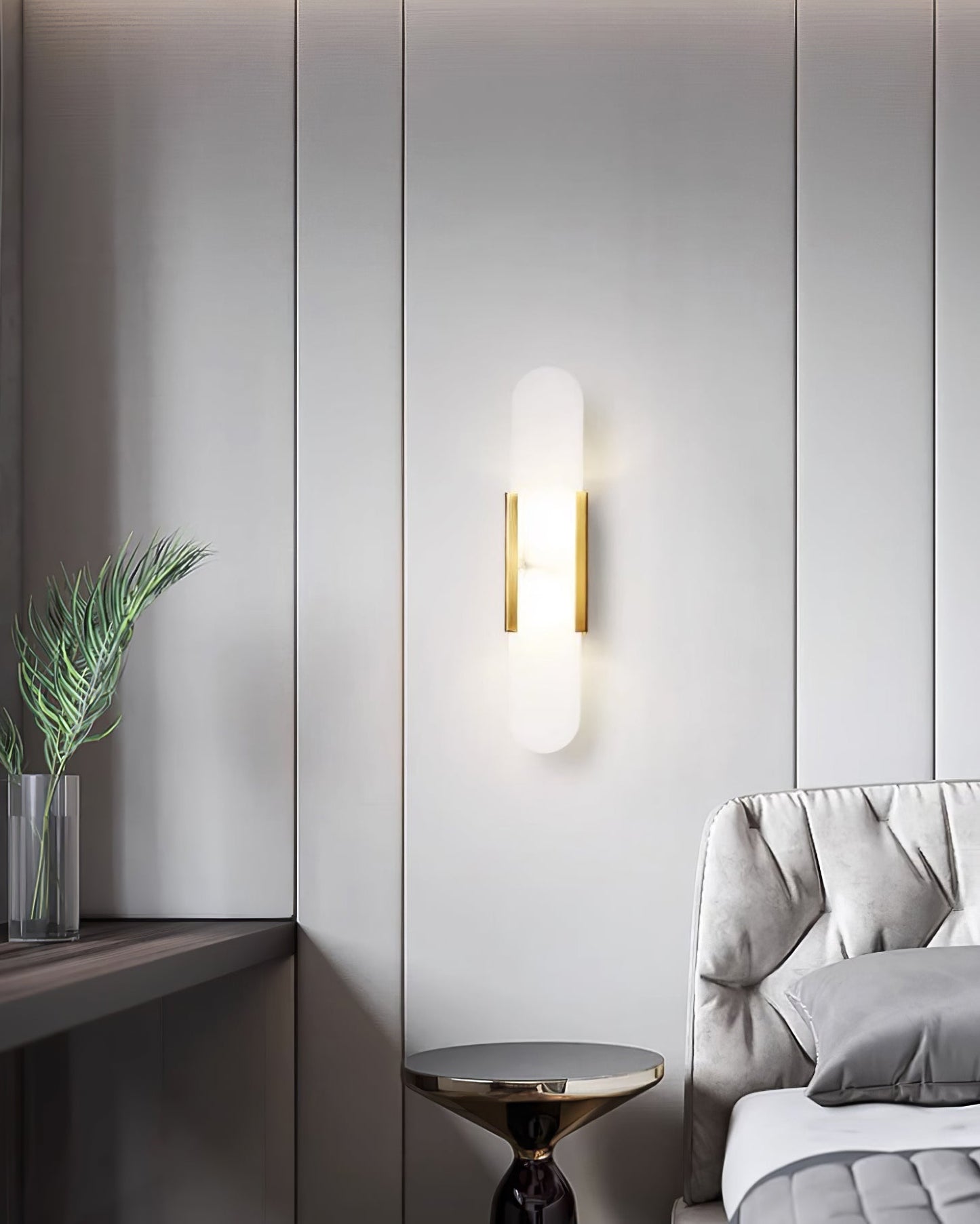 Melange Elongated Alabaster Bracket light Wall Lamp