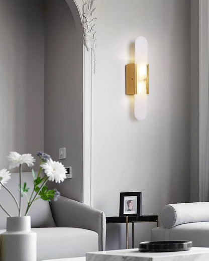 Melange Elongated Alabaster Bracket light Wall Lamp