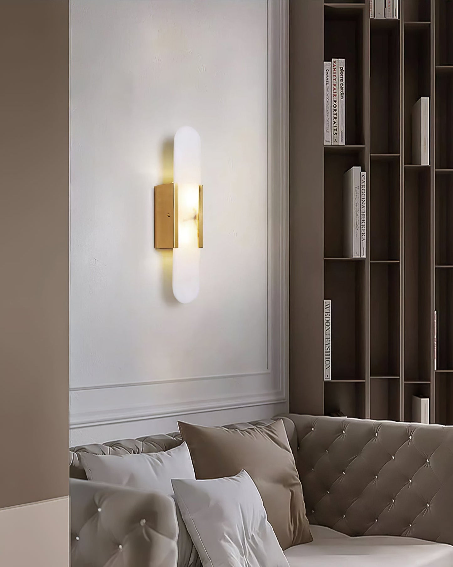 Melange Elongated Alabaster Bracket light Wall Lamp