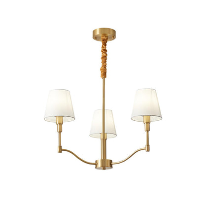 Meridian Mid Century Brass Candelabrum Chandelier