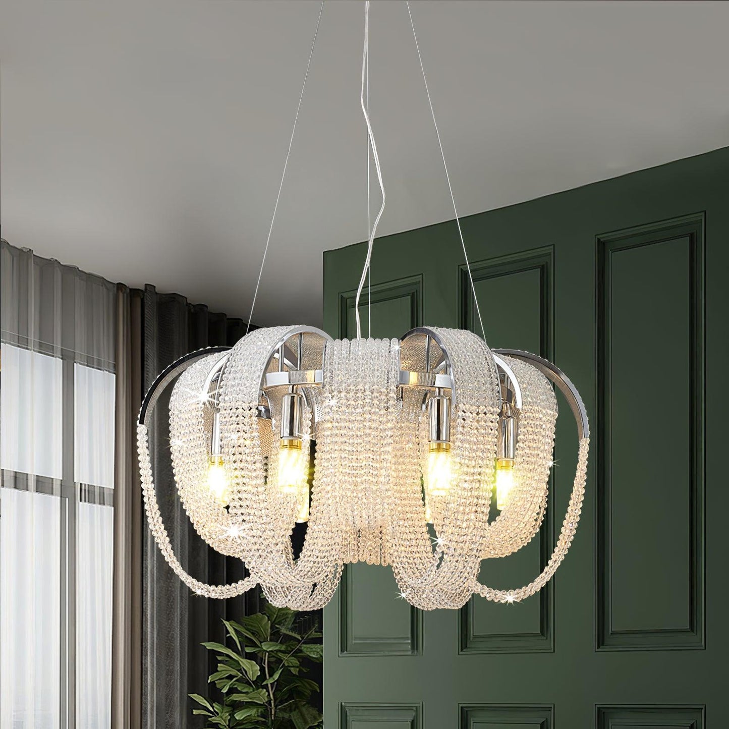 Mesh Crystal Electrolier Chandelier