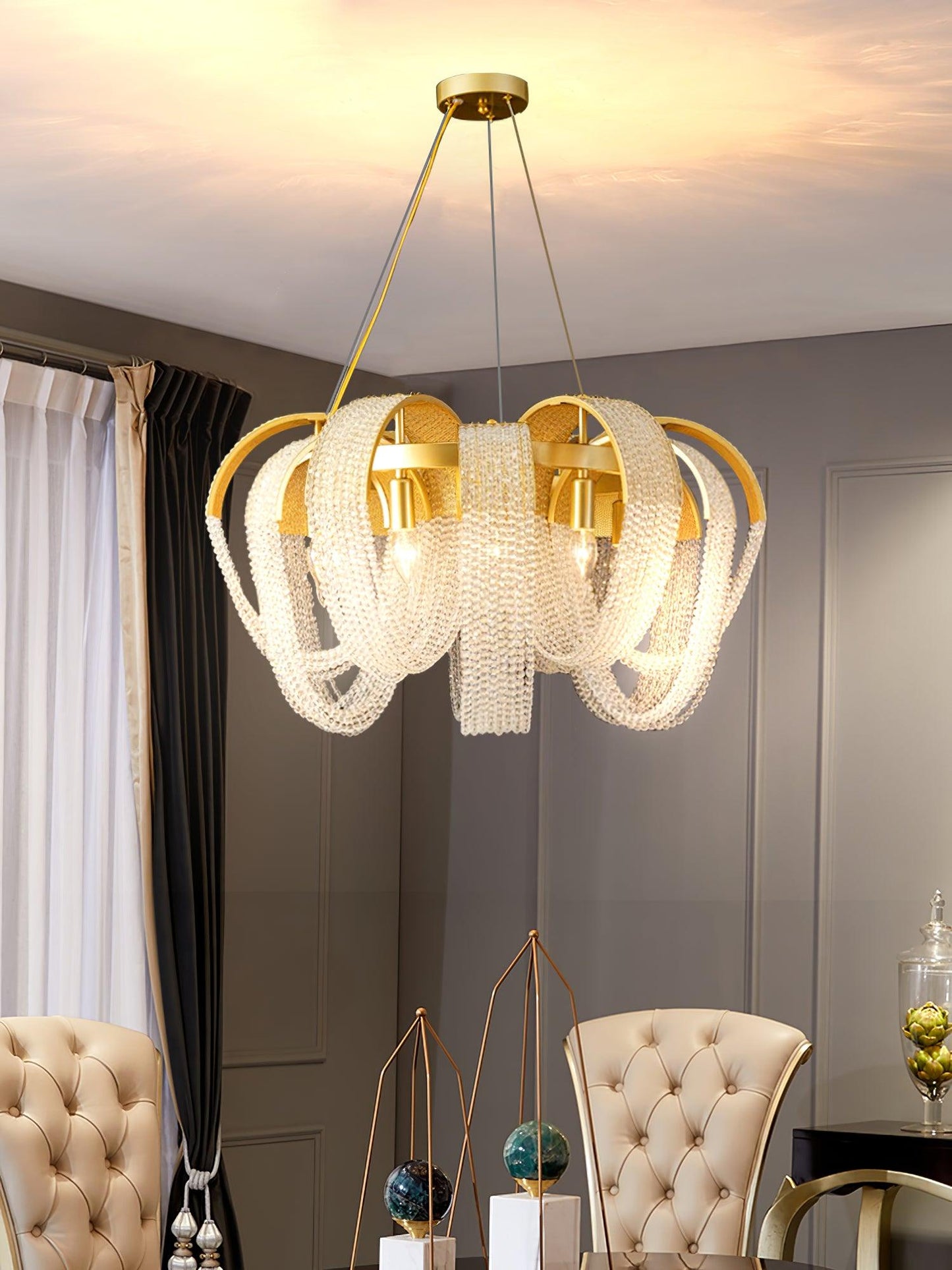 Mesh Crystal Electrolier Chandelier