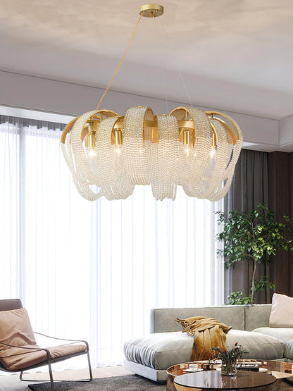 Mesh Crystal Electrolier Chandelier