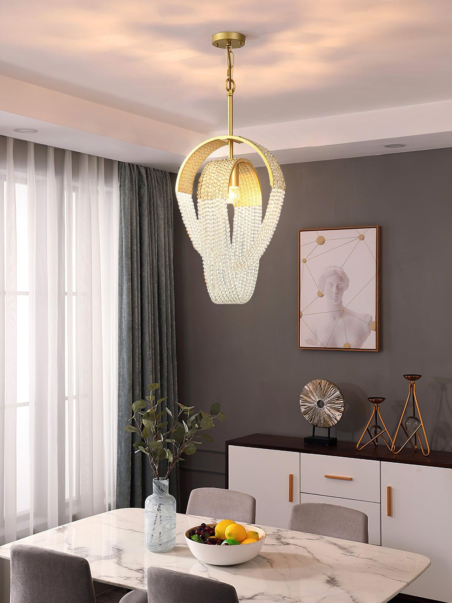 Mesh Crystal Electrolier Chandelier