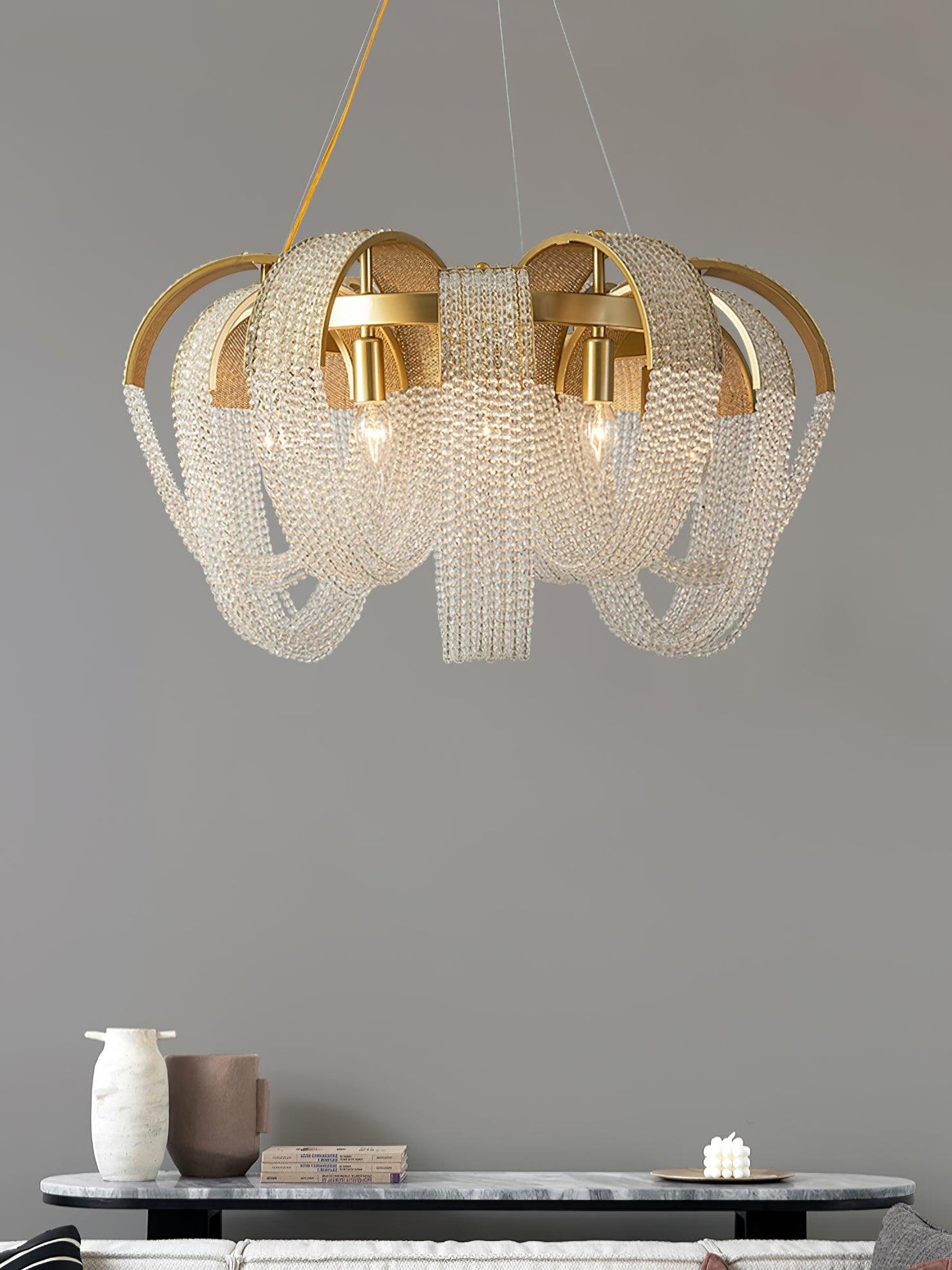 Mesh Crystal Electrolier Chandelier