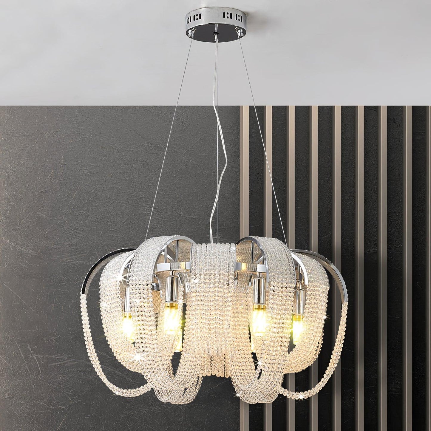 Mesh Crystal Electrolier Chandelier