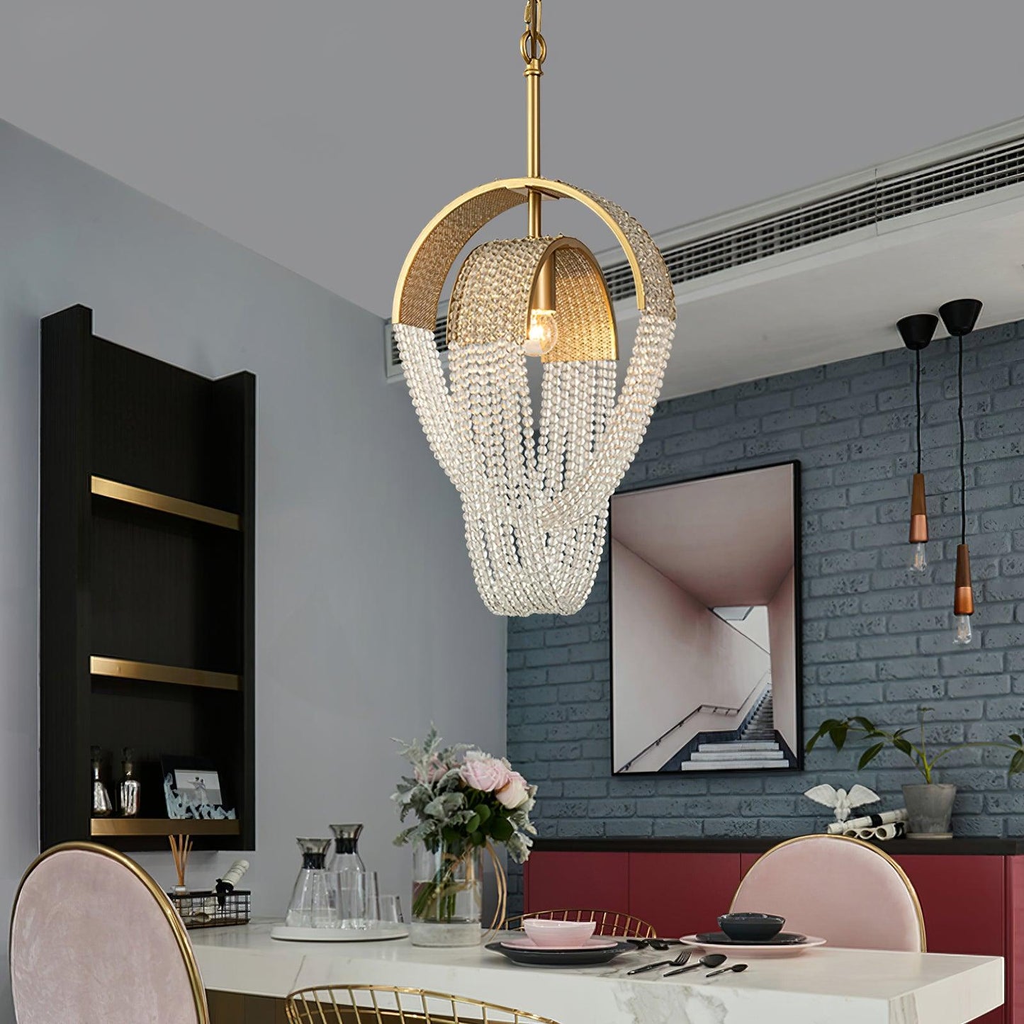 Mesh Crystal Electrolier Chandelier