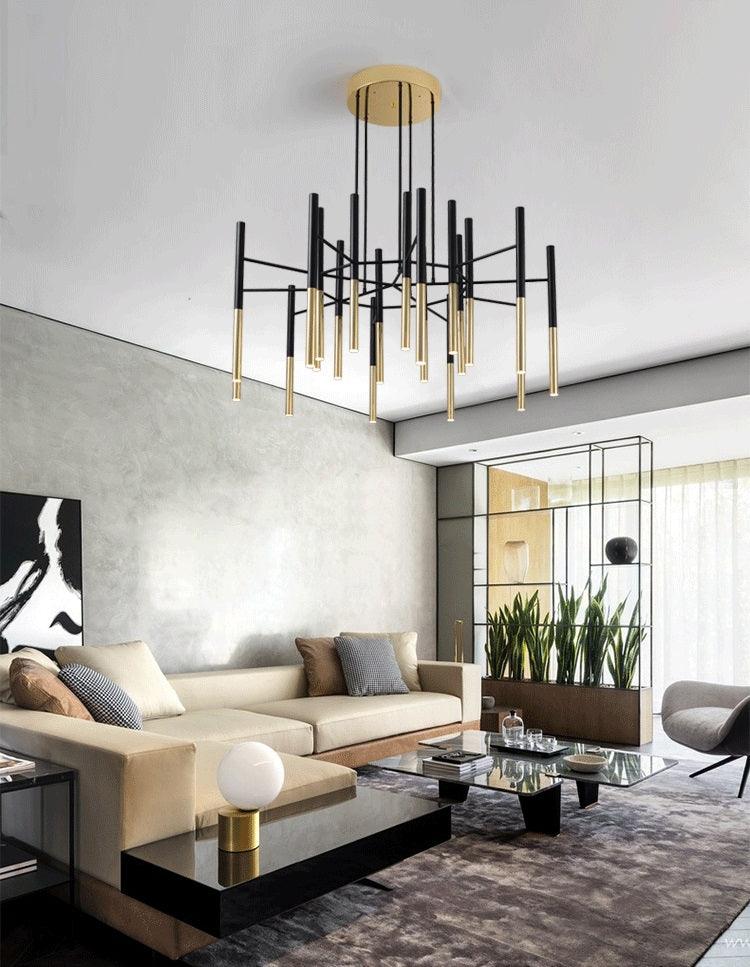 Metal Tubular Electrolier Chandelier