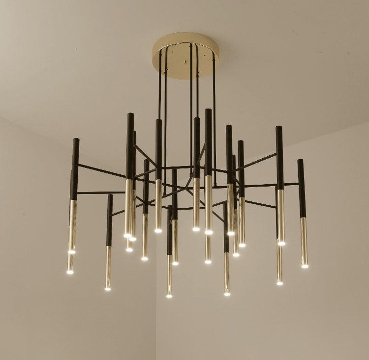 Metal Tubular Electrolier Chandelier