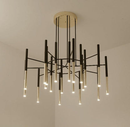 Metal Tubular Electrolier Chandelier