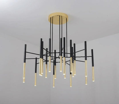 Metal Tubular Electrolier Chandelier