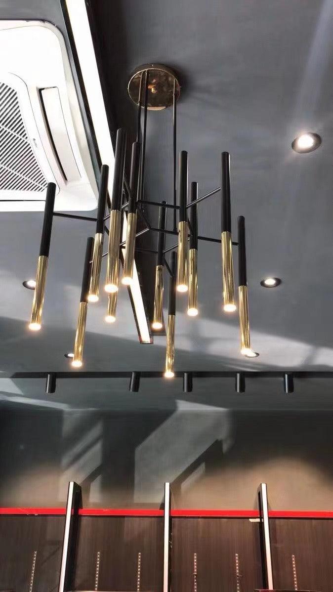 Metal Tubular Electrolier Chandelier