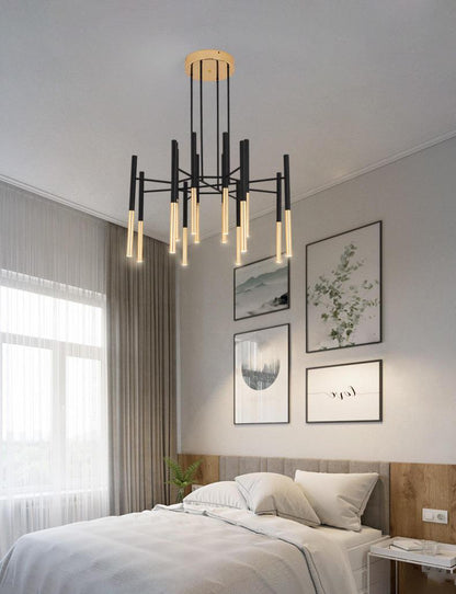 Metal Tubular Electrolier Chandelier