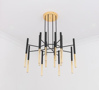 Metal Tubular Electrolier Chandelier