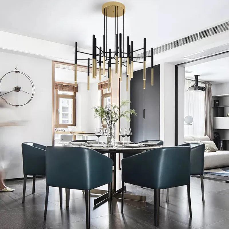 Metal Tubular Electrolier Chandelier