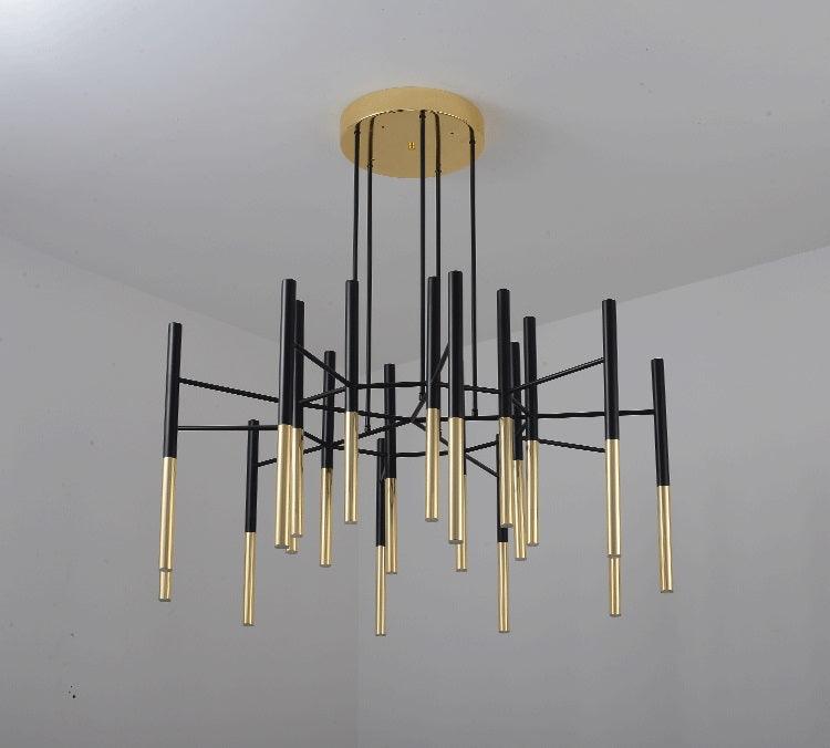 Metal Tubular Electrolier Chandelier