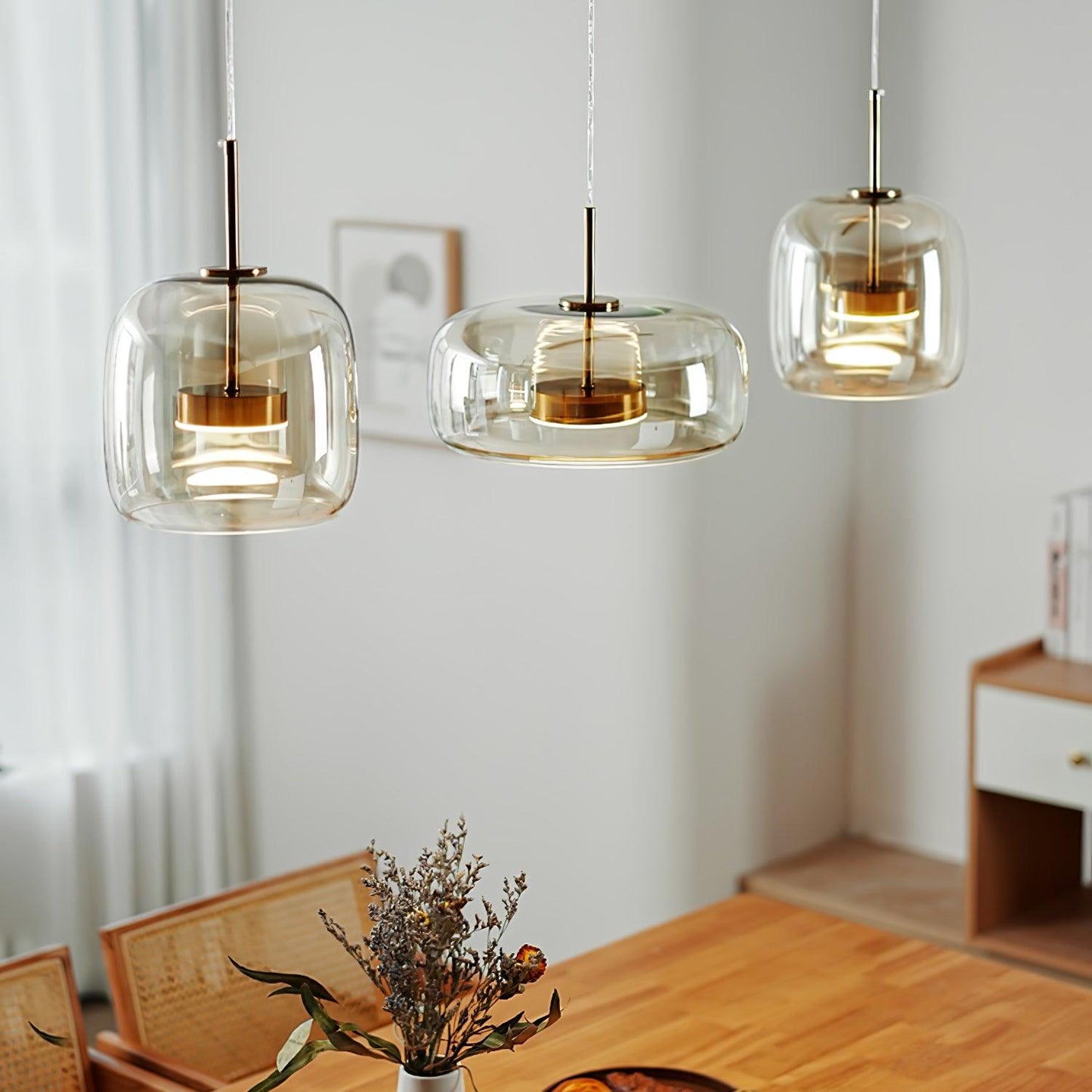 Metro Sphere Glass Droplight Pendant Lamp