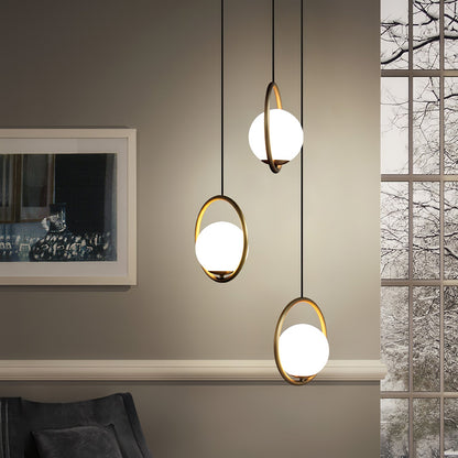 Mila Brass Droplight Pendant Swag Light