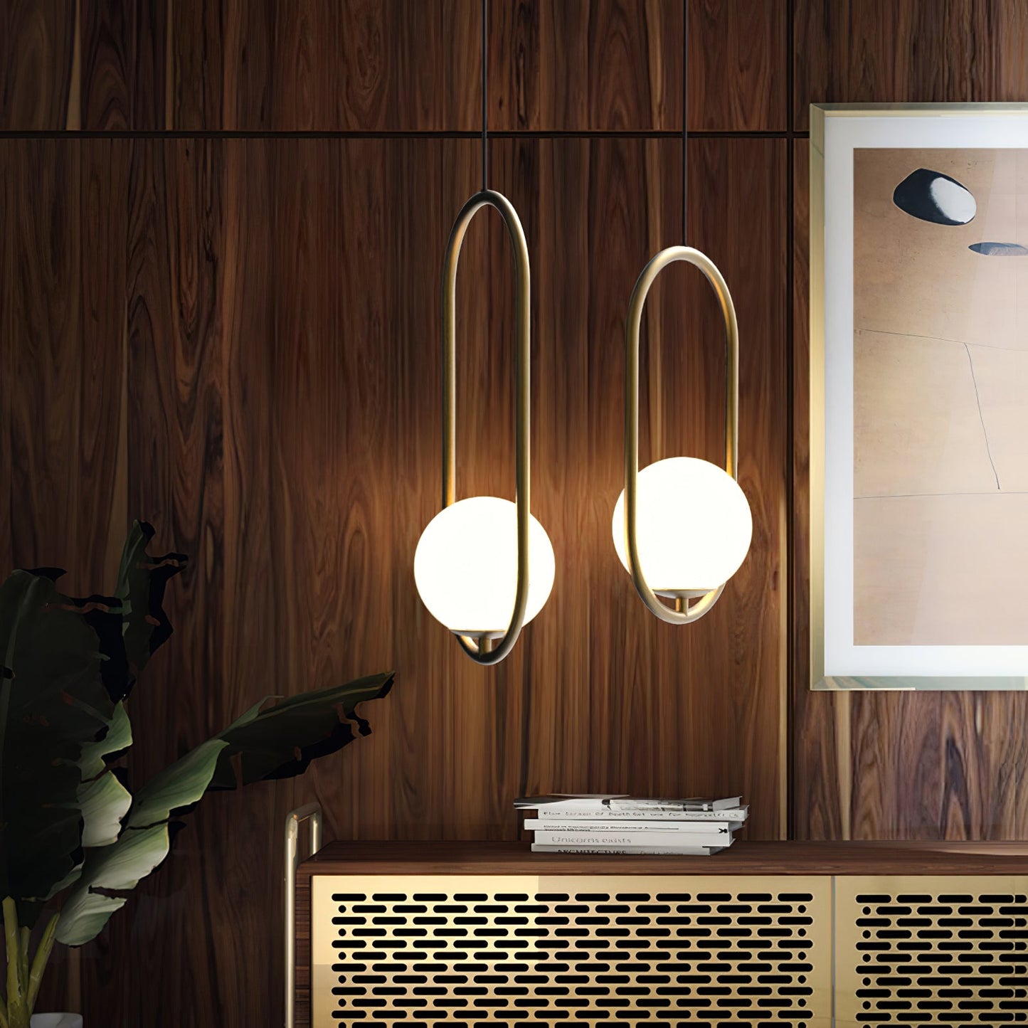 Mila Brass Droplight Pendant Swag Light