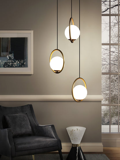 Mila Brass Droplight Pendant Swag Light