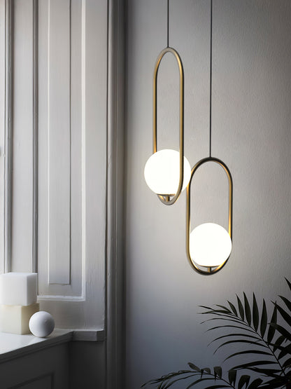 Mila Brass Droplight Pendant Swag Light