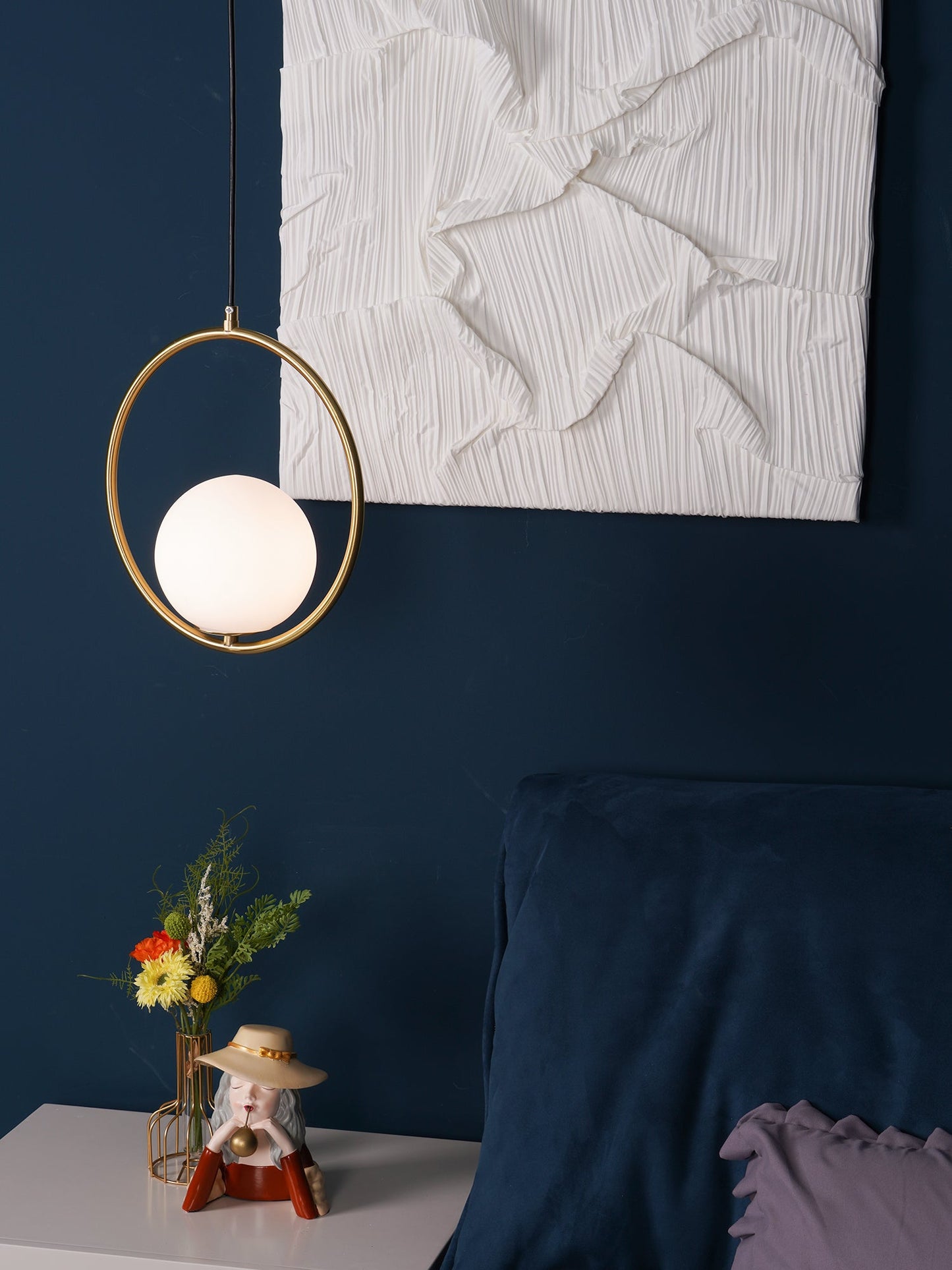 Mila Brass Droplight Pendant Swag Light