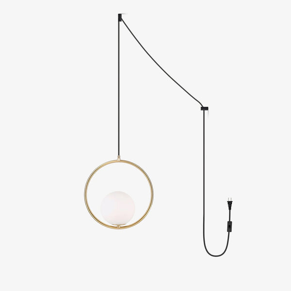 Mila Brass Droplight Pendant Swag Light