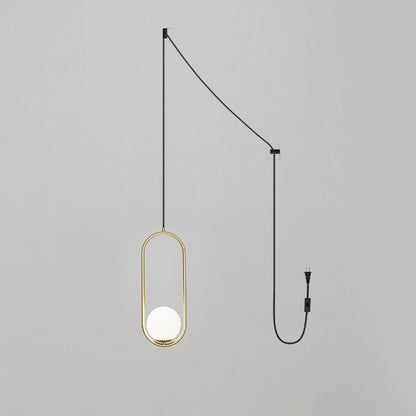 Mila Brass Droplight Pendant Swag Light