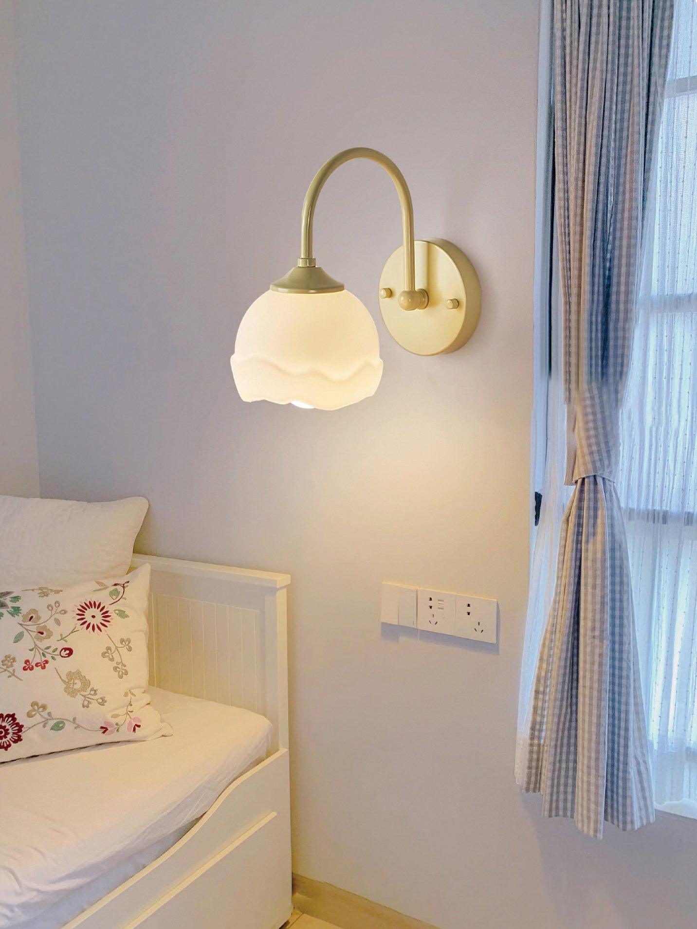 Milk White Floral Wall-mounted lamp Wall Lamp