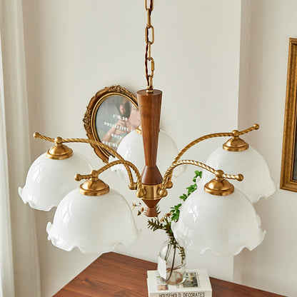 Milky Flower Candelabrum Chandelier