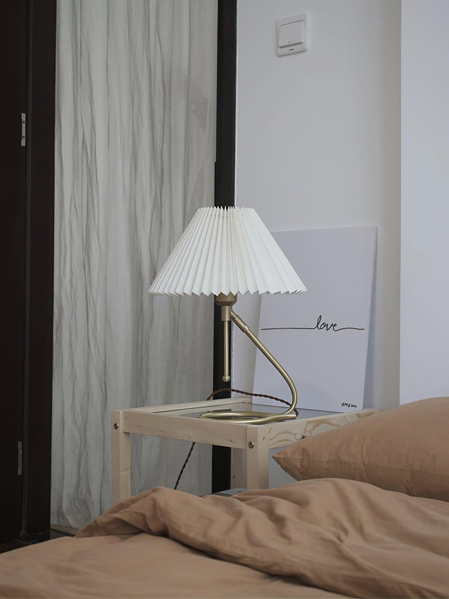 Levitate Pleated Bedside lamp Table Lamp