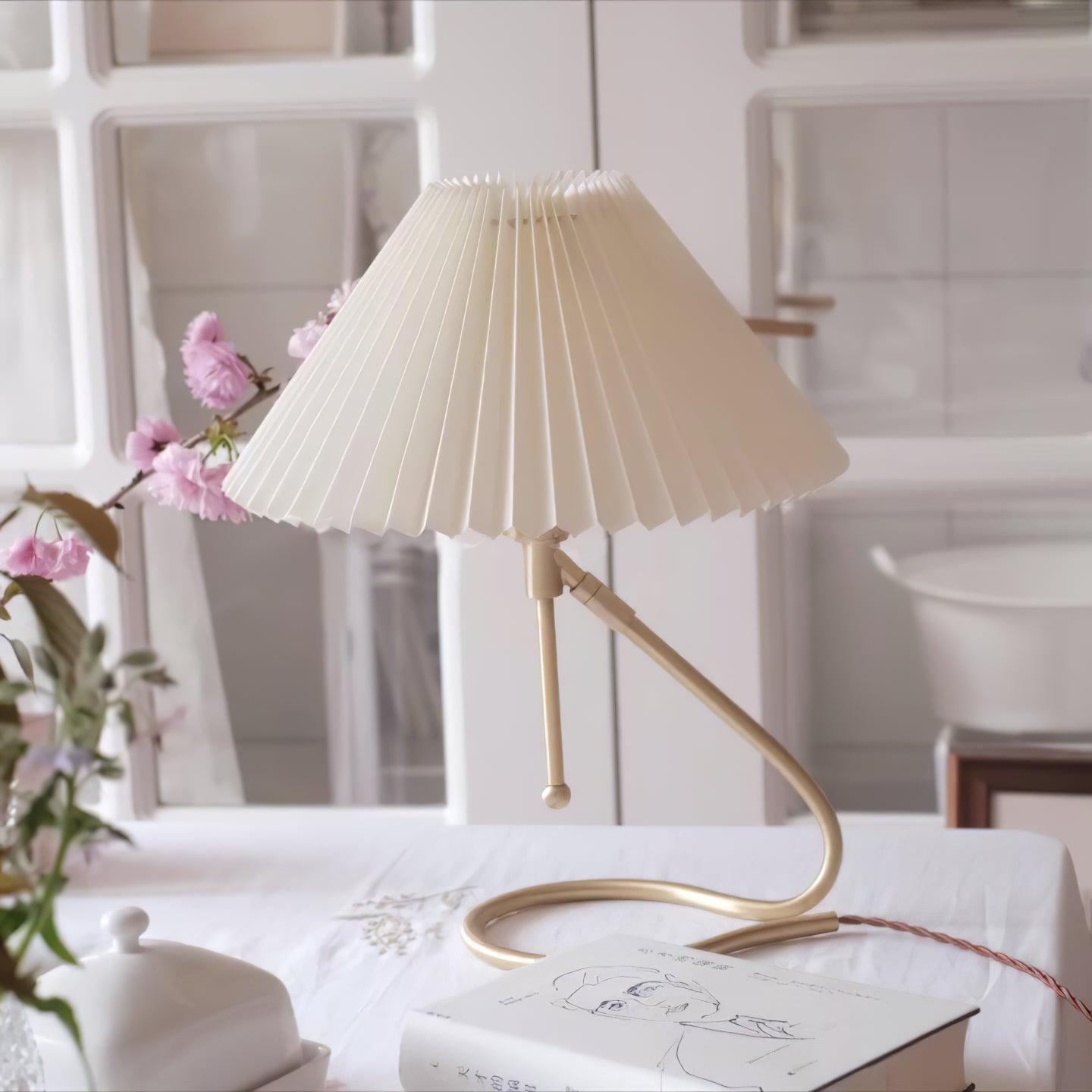 Levitate Pleated Bedside lamp Table Lamp