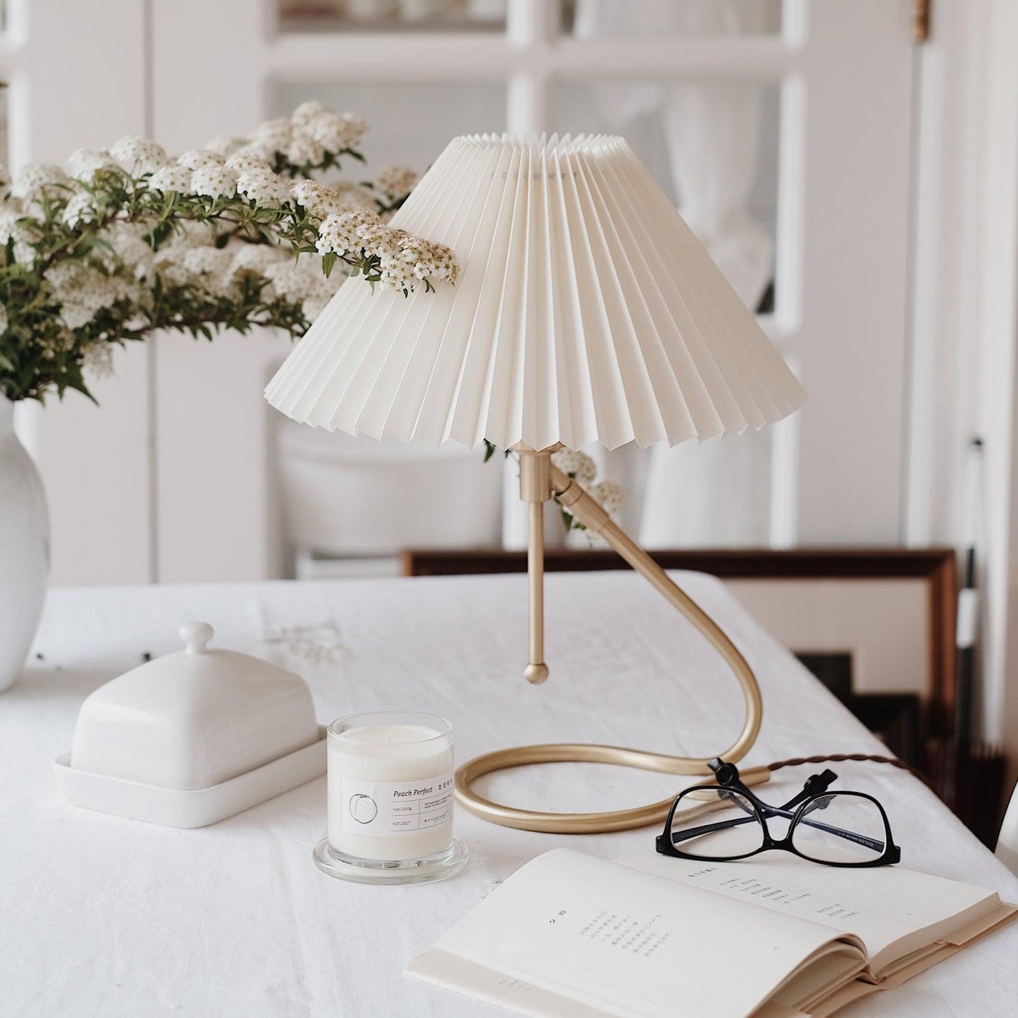 Levitate Pleated Bedside lamp Table Lamp