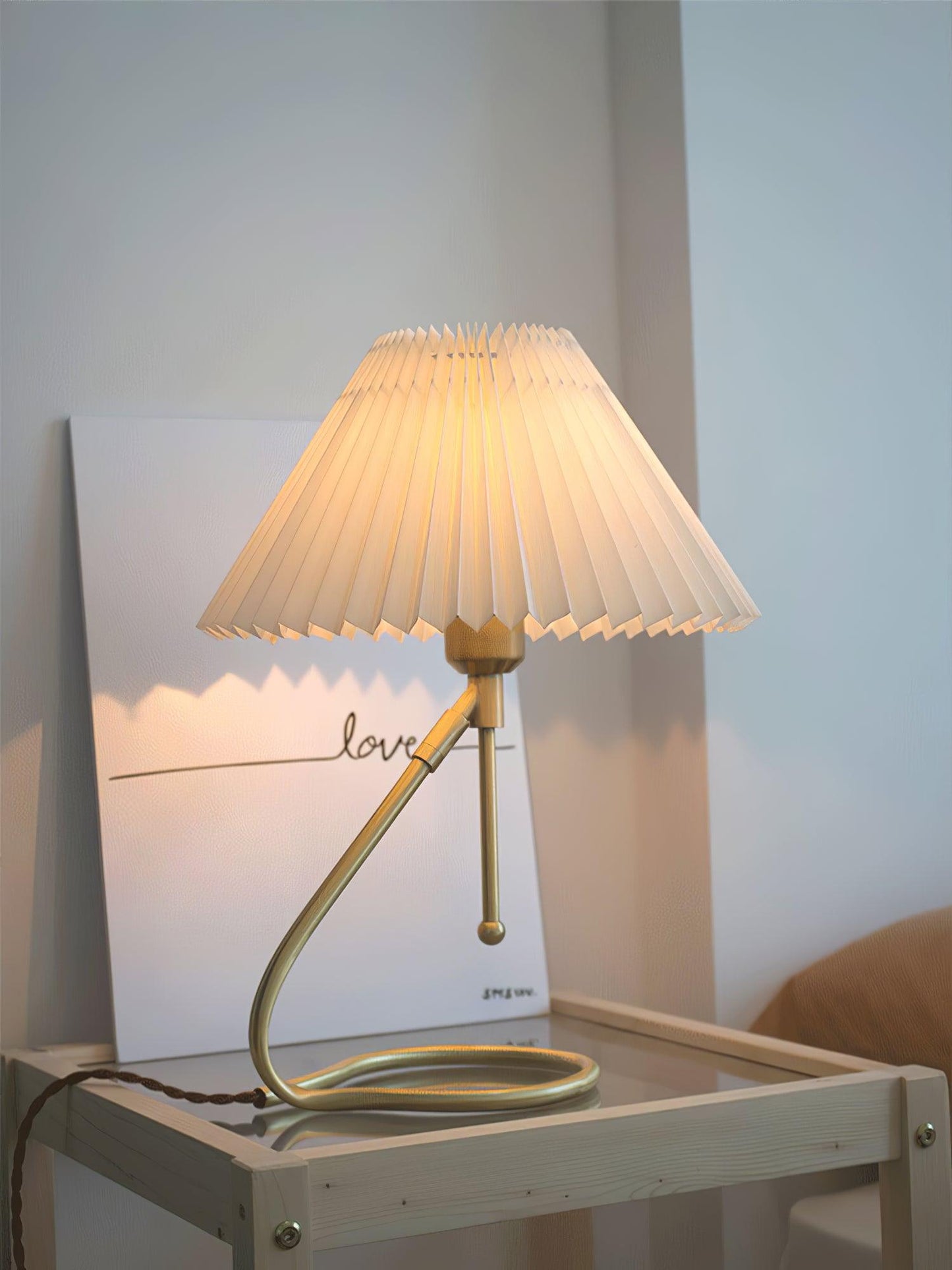 Levitate Pleated Bedside lamp Table Lamp