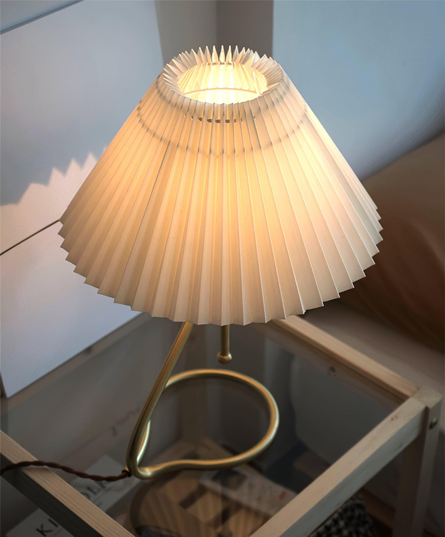 Levitate Pleated Bedside lamp Table Lamp