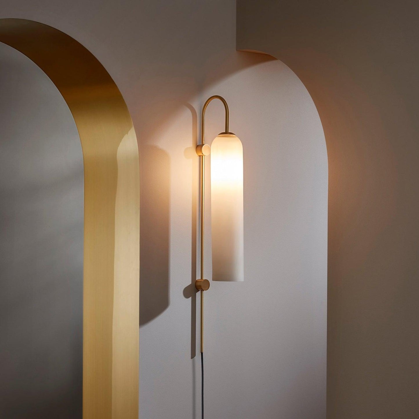 Modern Glass Plug-In Wall sconce Wall Lamp