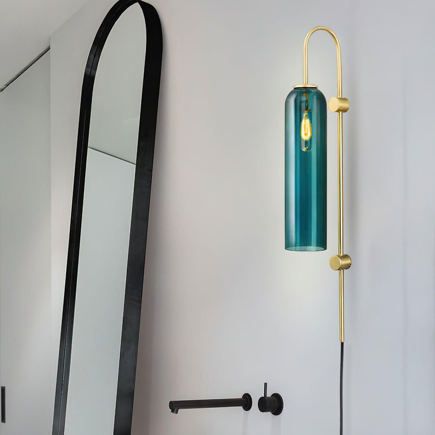 Modern Glass Plug-In Wall sconce Wall Lamp