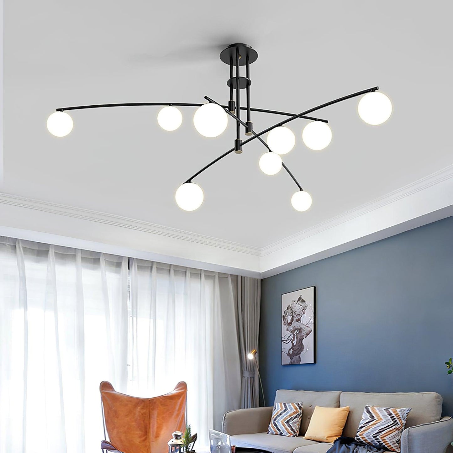 Modern Long Arm Ceiling fixture Chandelier