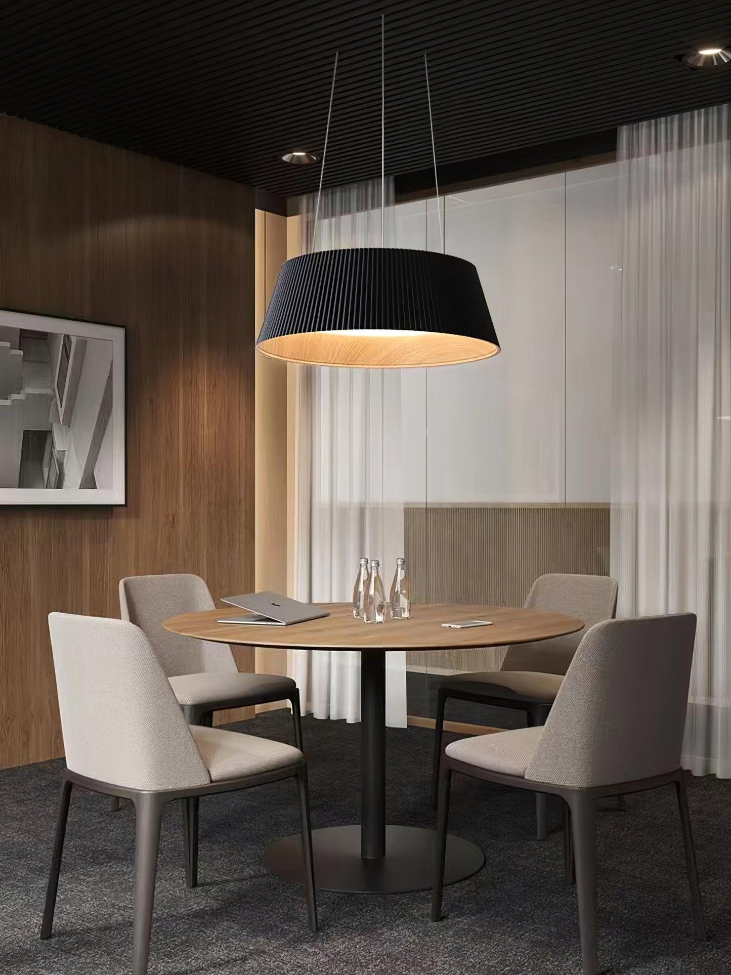 Modern Ribbed Droplight Pendant Light