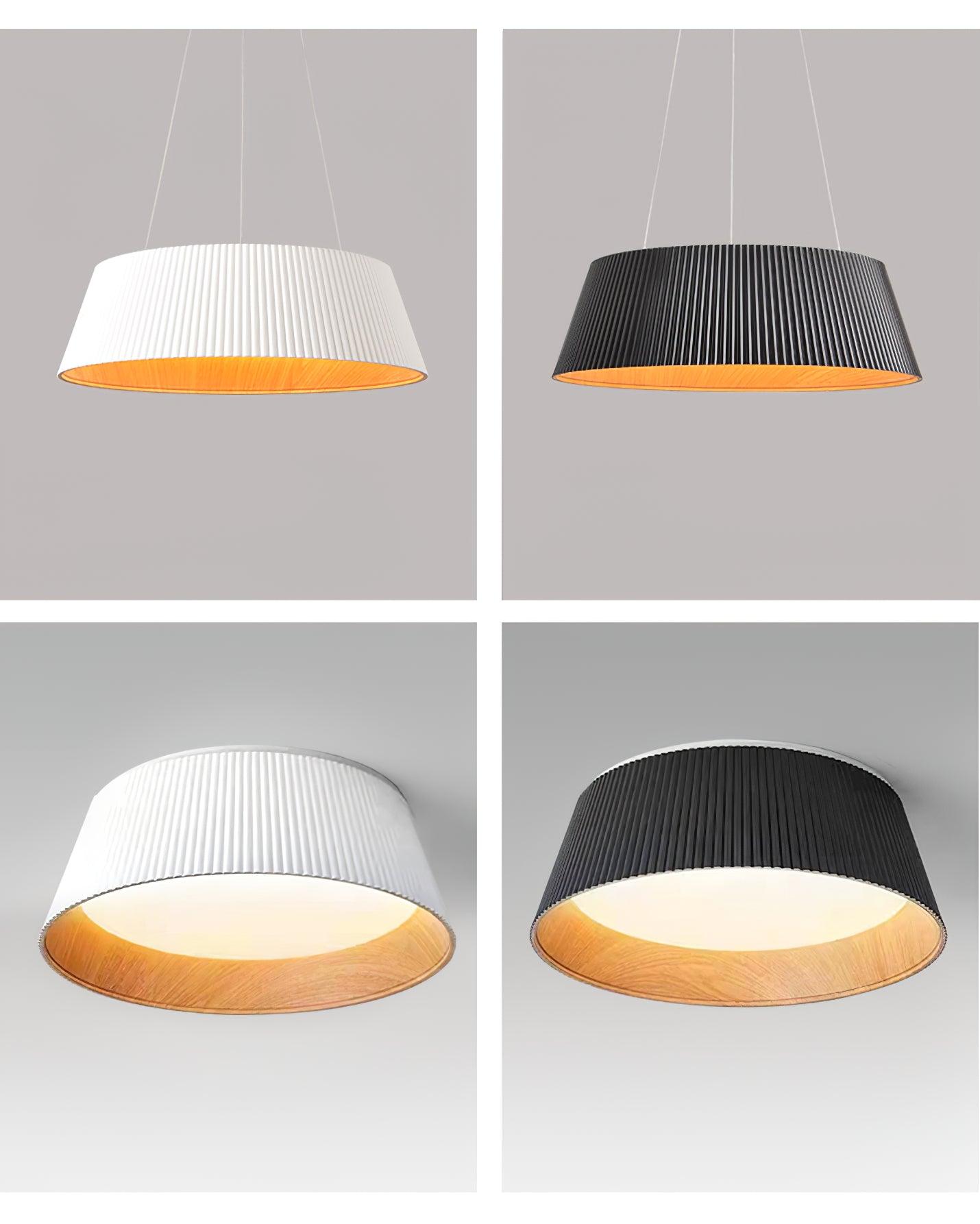 Modern Ribbed Droplight Pendant Light