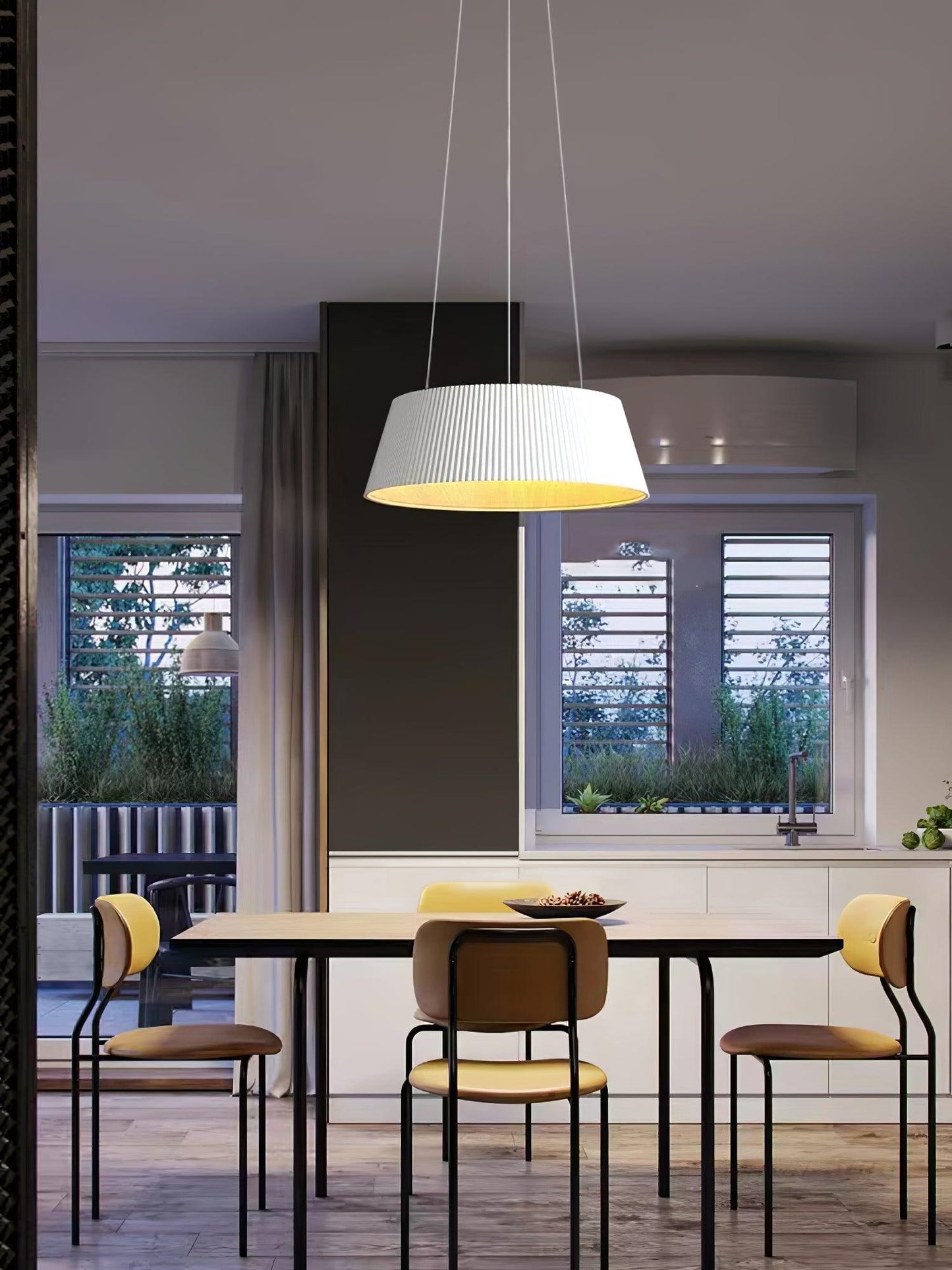 Modern Ribbed Droplight Pendant Light