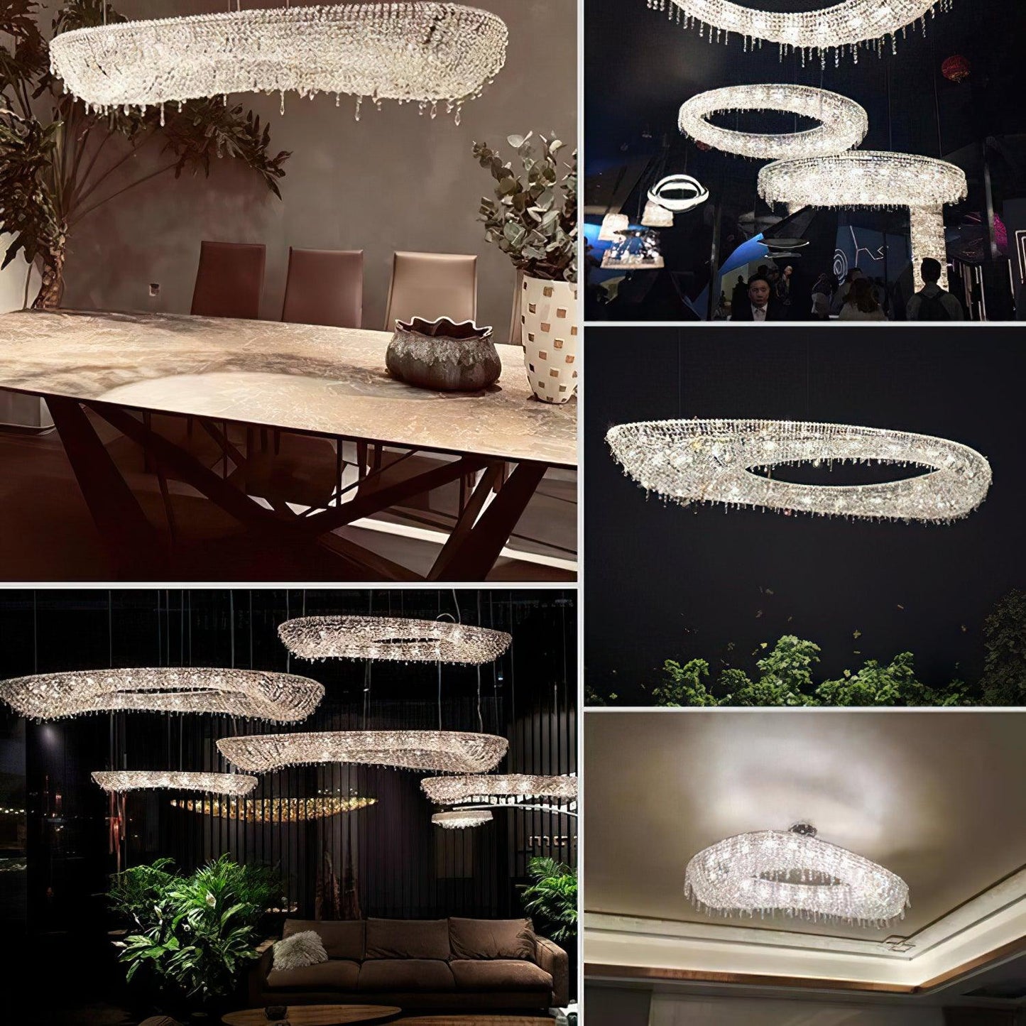 Modern Round Crystal Ceiling fixture Chandelier