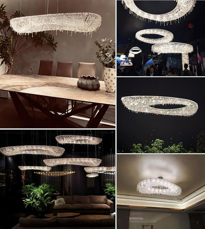 Modern Round Crystal Ceiling fixture Chandelier