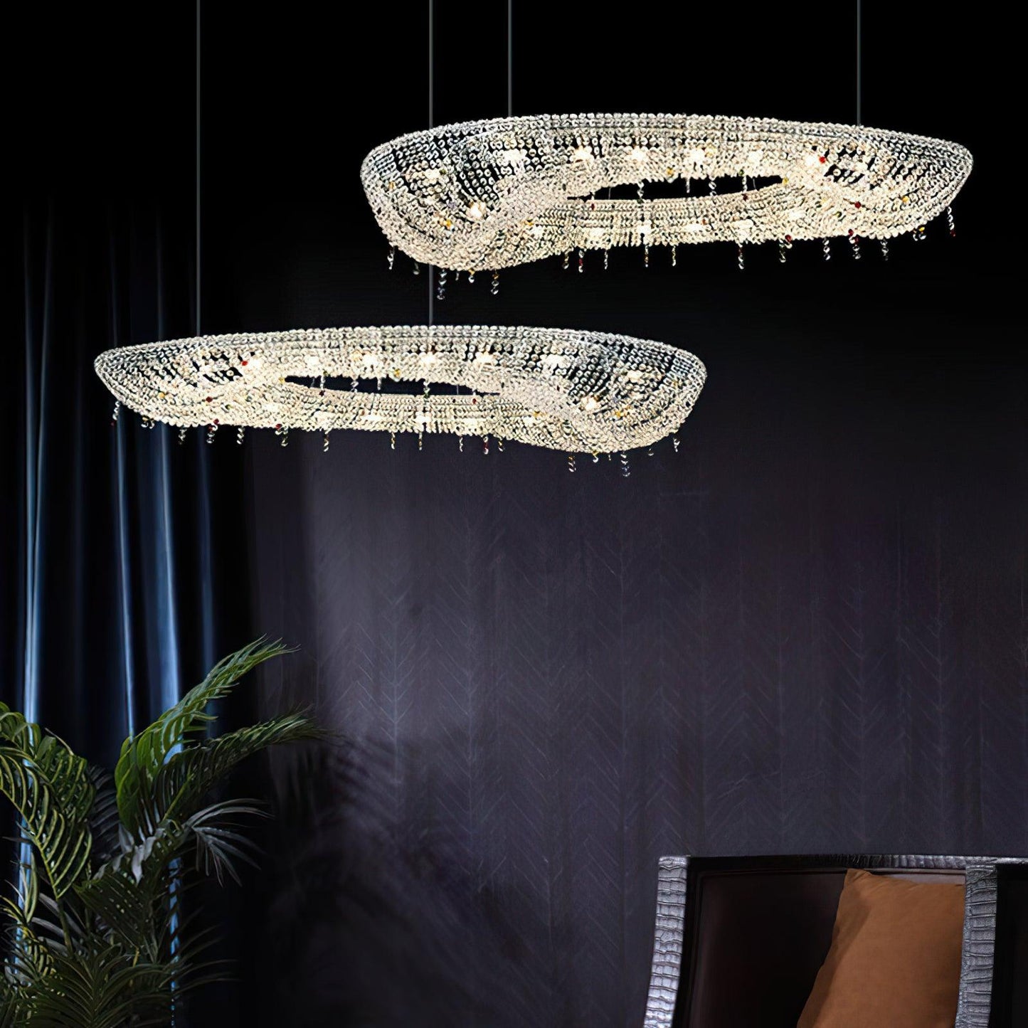 Modern Round Crystal Ceiling fixture Chandelier