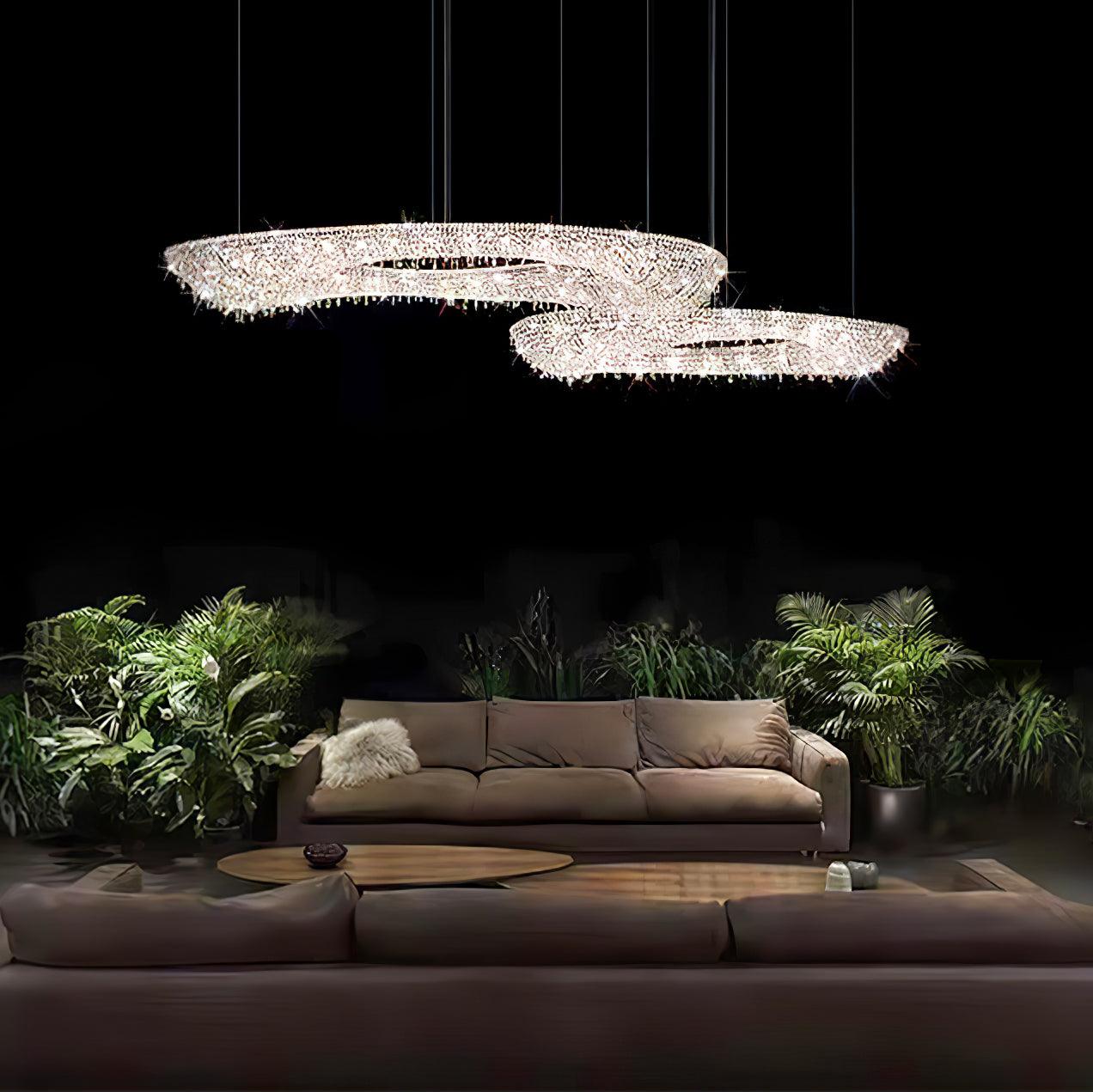 Modern Round Crystal Ceiling fixture Chandelier