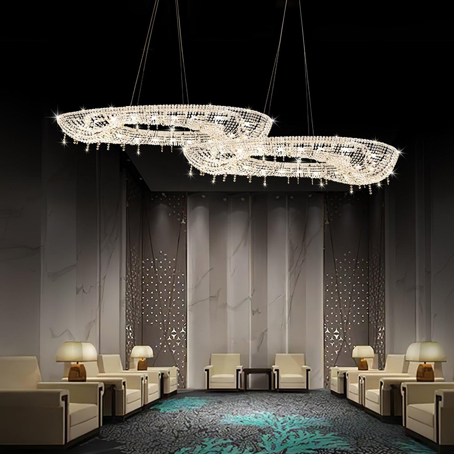 Modern Round Crystal Ceiling fixture Chandelier