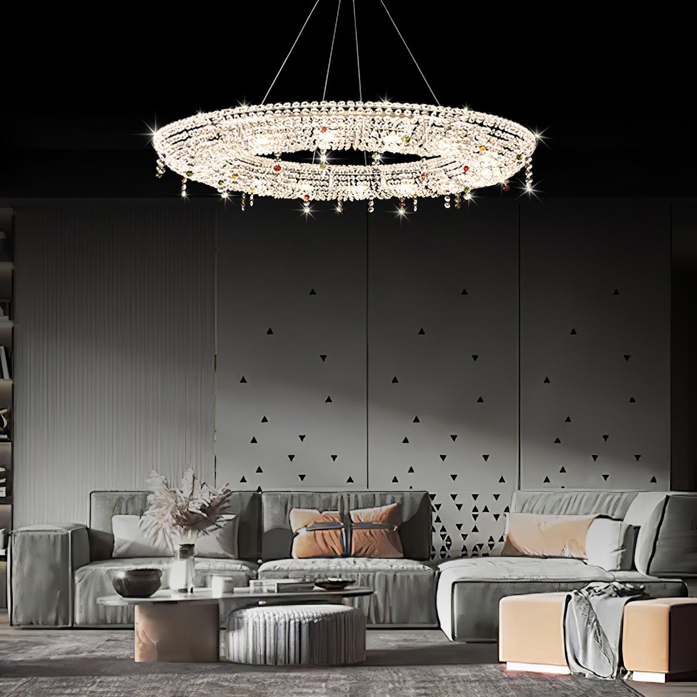 Modern Round Crystal Ceiling fixture Chandelier