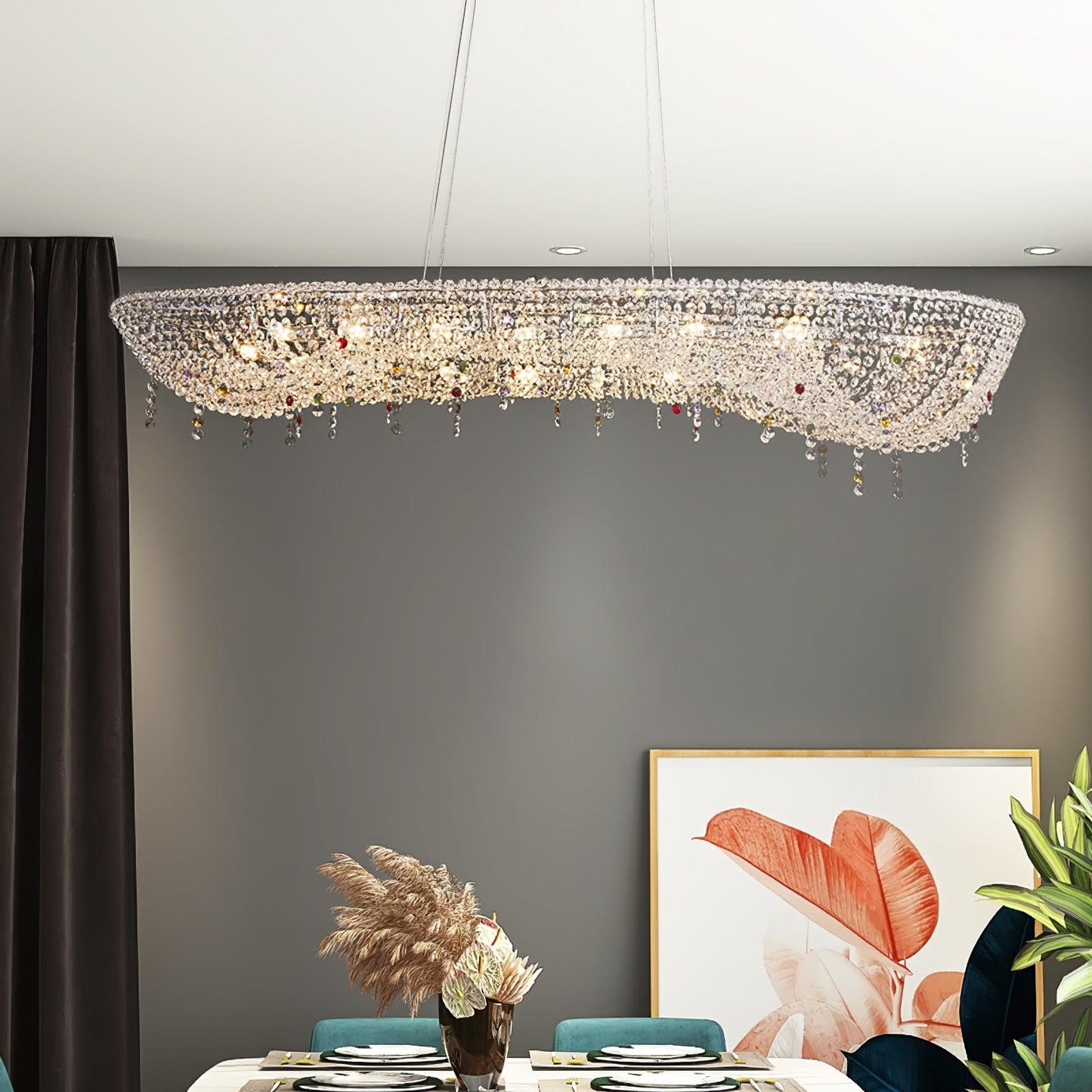 Modern Round Crystal Ceiling fixture Chandelier