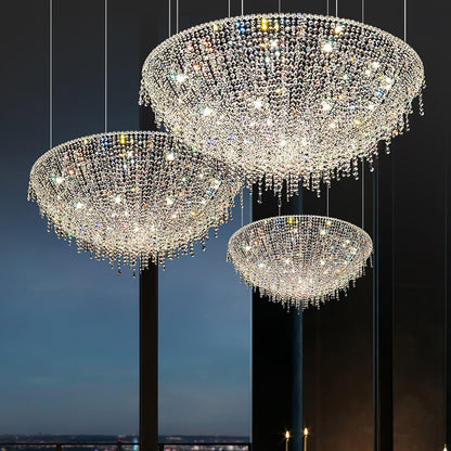 Modern Round Crystal Ceiling fixture Chandelier